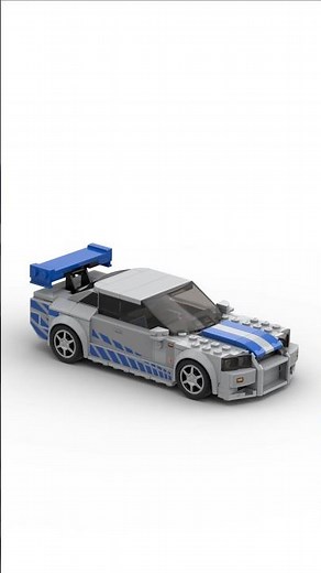 Lego 76917 | 2 Fast 2 Furious Nissan Skyline GT-R (R34) | animated build #lego #fastandfurious