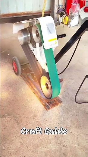 Removing Rust from Large Surface Metal with a Mobile Belt Sander