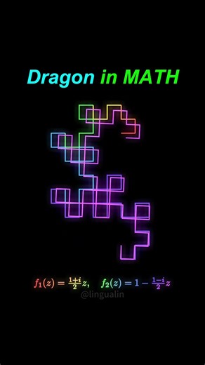 Dragon in Maths.#shorts #maths #mathematics #fractal #geometry #animation #visualart #satisfying