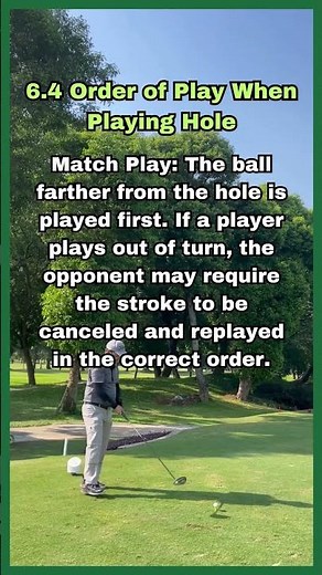 USGA GOLF RULE 6.4 ORDER OF PLAY #golf #golfrules #golfing #usgarules