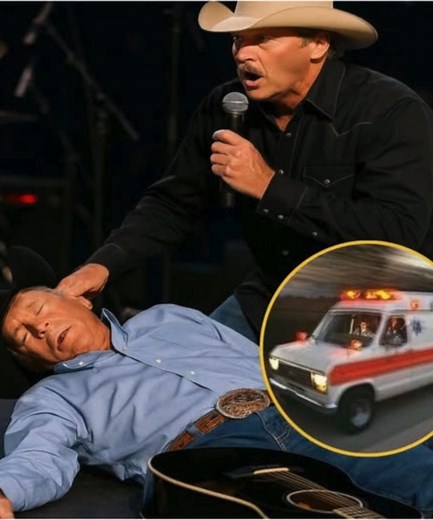 7.4K views · 31 reactions | Panic on stage! Alan Jackson rushes to save George Strait, 73, after sudden heart attack — The country music legend collapsed as George desperately called an ambulance, leaving fans in tears and Nashville in shock, Alan Jackson tearfully recounts George's extremely serious health condition when...........full story bellowhttps://kry.feji.io/blog/panic-on-stage-alan-jackson-rushes-to-save-george-strait-73-after-sudden-heart-attack | Us 2025 news | Facebook