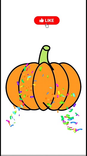 Cute Pumpkin Coloring 🎃 #shorts