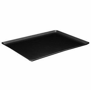 MFG Tray 321007-1669 14" x 18" Black Rectangle Low Profile Fiberglass Dietary Tray - 12/Pack