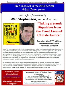 Free lecture: Climate-Justice Activist & Author, Wen Stephenson
