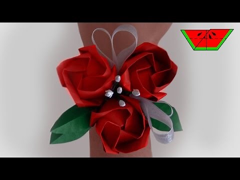 How to make an ORIGAMI CORSAGE - Paper Melon