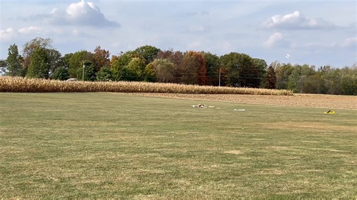 A beefy Flite Test Arrow shreds through the balsa trainer. | Findlay Flying Circuits