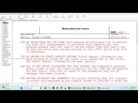 English 2025 Drake Tax Software Training 1 (not real client info.) by Phillip Guan, CPA, MST