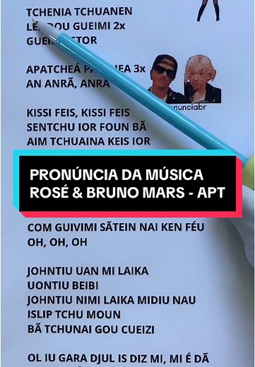 Apt Pronunciation in English | Bruno Mars & Rosé