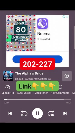 The Alpha's Bride Full ep203 to 227 link in the comment section 👇👇👇 #audio #love #story #series #reelsvideoシ | Edgar Tereng