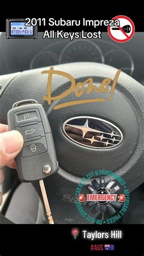 Making a new remote key for a Subaru Impreza in Taylors Hill, Victoria by Extra Car Keys. #locksmith