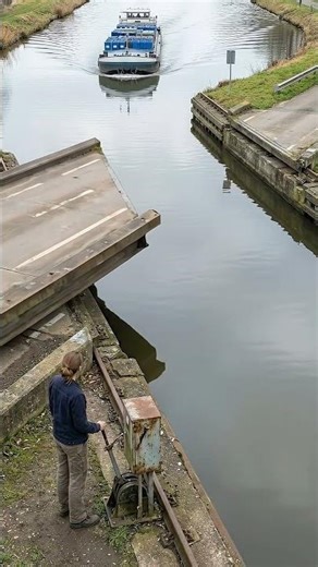 Sliding Rail Bridge Opening for Cargo Boat | Realistic Bridge Engineering