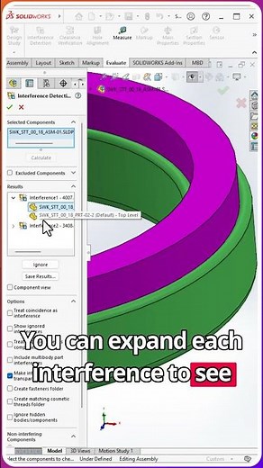 Catch Design Errors Fast: Using Interference Detection in #solidworks !