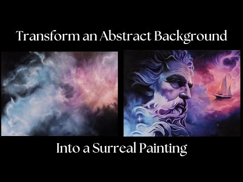 How I Transform an Abstract Background into a Surrealism Painting.