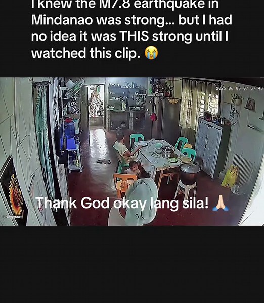 Thank God! Okay lang sila, but si Lola! 😭 The footage is not mine! #tiktokviral #fypシ #earthquake #philippines🇵🇭tiktok #prayformindanao