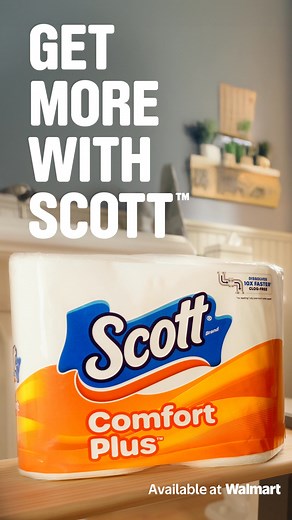Soft & Strong. Scott Comfort Plus dissolves 10x faster to help prevent clogs. (vs. National Soft & Strong) | Scott Products