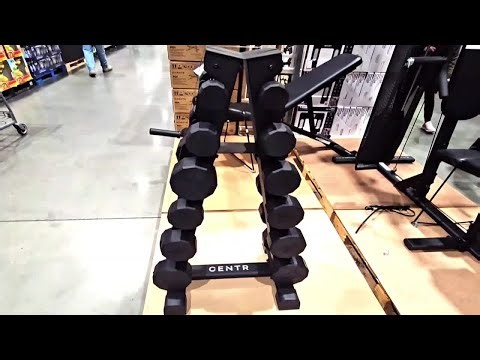 CENTR 12- SIDED 210 LB RUBBER DUMBBELL SET Shop with us at Costco!!!