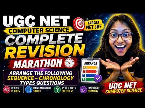 😱 One Video to Revise Entire UGC NET CS!⚡Sequence, Chronology & Arrange the Following Target JRF