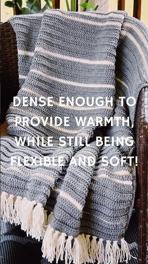 Easy Crochet Throw Pattern - The Coastal Stripes Throw #crochetblanket #crochetblanket #crochet
