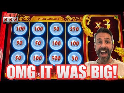 I DIDN'T THINK IT WAS GOING TO BE THAT BIG! BIG WIN ON DRAGONS UNLEASHED SLOT MACHINE!