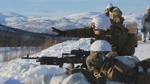 1st Battalion, 2nd Marine Regiment Conducts Live Fire Range in Norway (B-roll)