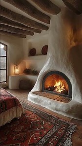 Cozy Rustic Cabin with Fireplace 🔥🏡 | ASMR Relaxation #asmrsounds #fireplace #cozyhome