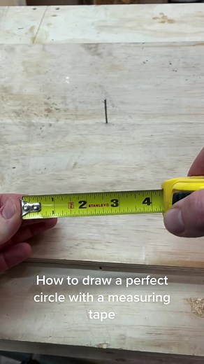 How to draw perfect circles with a measuring tape! #diy #diytipsandtricks #diytips #diyproject #diycraft #diyhacks