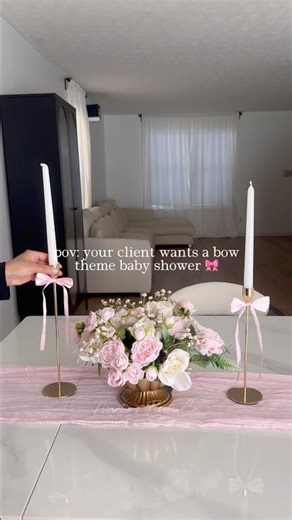 Bow theme baby shower 🎀