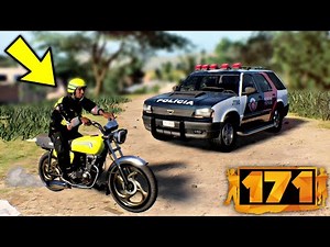 171 - TRABALHANDO DE MOTO-TAXI NO GTA BRASILEIRO, PUXEI NO GRAU NA FRENTE DA POLICIA!