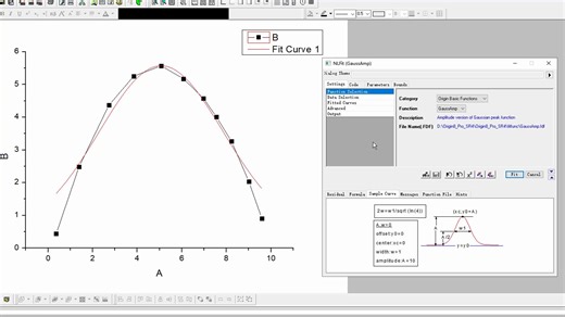 origin曲线拟合（有公式）