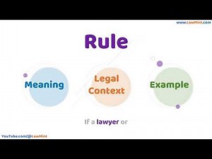 Rule Meaning Legal Context & Example Legal Terms Simplified @LawMint