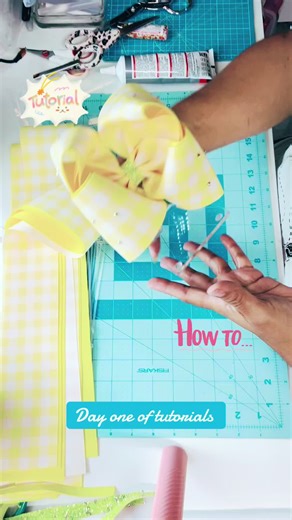 DIY Yellow Plaid Bow Tutorial for Beginners