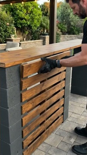Building a Luxury Outdoor Bar From Scratch 🍹🌿 #diybar #asmr #bardesign #diy#creativediy#diyprojects