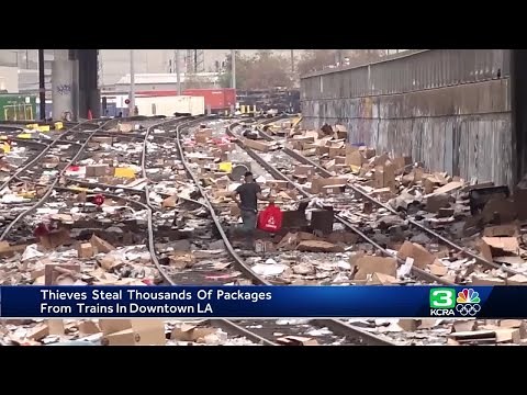 Thieves raiding rail cargo containers in Los Angeles