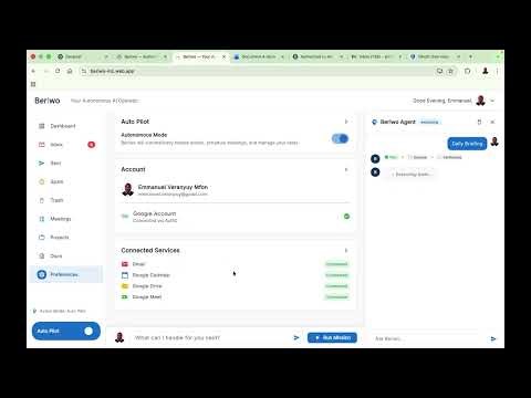Beriwo : AI-Powered Productivity Agent | Auth0 Authorized to Act Hackathon 2026