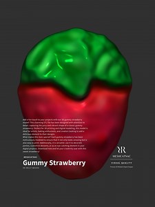 Gummy Strawberry 3D Model - STL File for 3D Printing and Digital Modeling - Etsy Canada