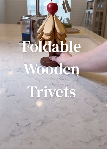 These foldable wooden trivets protect your table from hot dishes and actually look good sitting out. Solid wood, heat resistant, and they stand upright when you’re not using them. Such a simple kitchen upgrade — linked below. #TikTokShopFinds #kitchenessentials #homeupgrades #aesthetichome #trivet