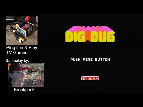 Namco Arcade Classics (2003) Plug & Play TV Games - Dig Dug gameplay