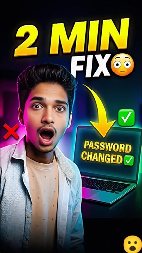 Laptop Password Change in 2 Minutes 😳 | Easy Trick 2026 #password #laptop #passwordchange #shorts
