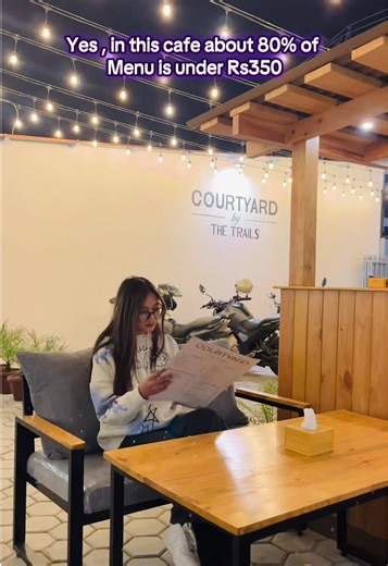 Did you know about this cafe where the 80% menu is under Rs 350. You can visit here to enjoy the best food at best price. #fyp #cafeatboudha #courtyardbytrails #content #affordablecafe