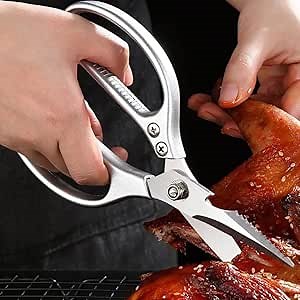 Kitchen Scissors Powerful Kitchen Scissors Chicken Bone Scissors Stainless Steel Multi-Function Bottle Opener Scissors Fish Scale Scissors