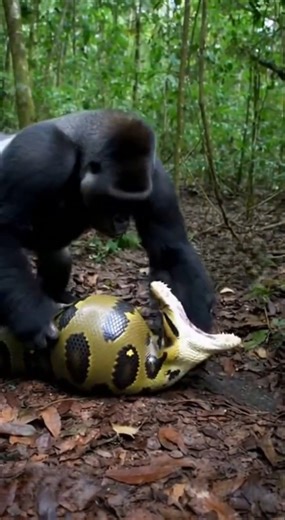 A Gorilla Hits a Snake… The Reason Will Shock You