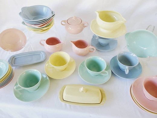 Luray Pastels Mid-century Dinnerware, Taylor Smith & T Dishes - Etsy