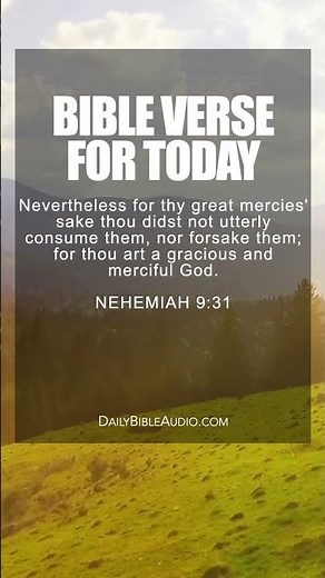 NEHEMIAH 9:31 | Inspiring Bible Verse For Today