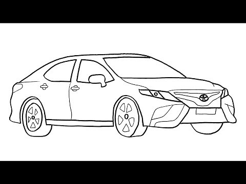 How to draw Toyota Camry Step by Step - How to draw a car easy - [ Car Drawing Art ]