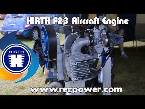 F23, HIrth F23, twin cylinder, boxer style, 50 HP, 2 stroke Hirth aircraft engine