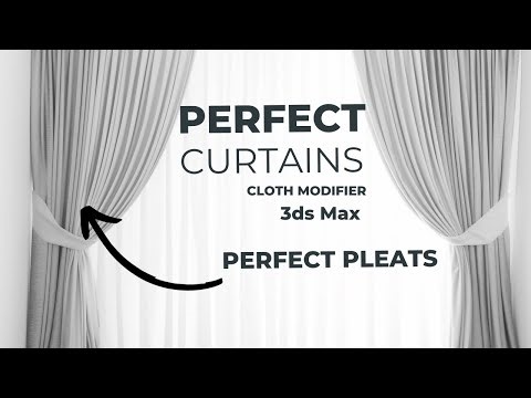How to make Perfect Curtains with Perfect Pleats | Cloth modifier in 3ds max #3dsmax