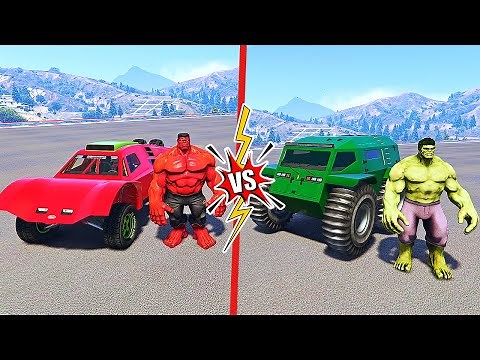 Red Hulk vs Green Hulk Fight for Best Car in the World | GTAV AVENGERS | A.K GAME WORLD