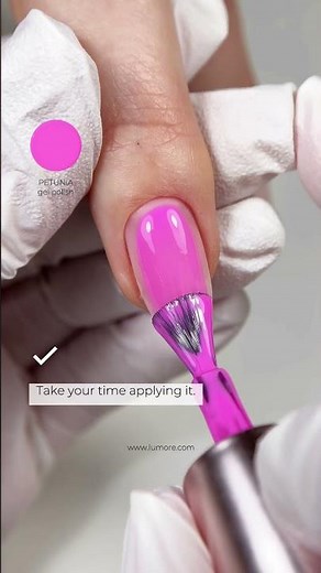 How to apply gel polish correctly for even coverage? #nails #gelpolish