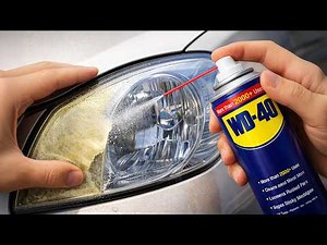 Restore Old Headlights to NEW in 1 Minute with WD-40! Genius Trick