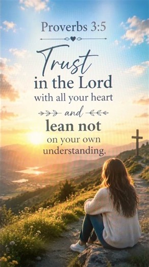 Proverbs 3:5 "Trust in the Lord with all your heart and lean not on your own understanding." ✝️🙏